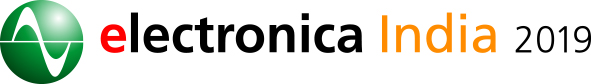 The electronica India Logo in red green and orange